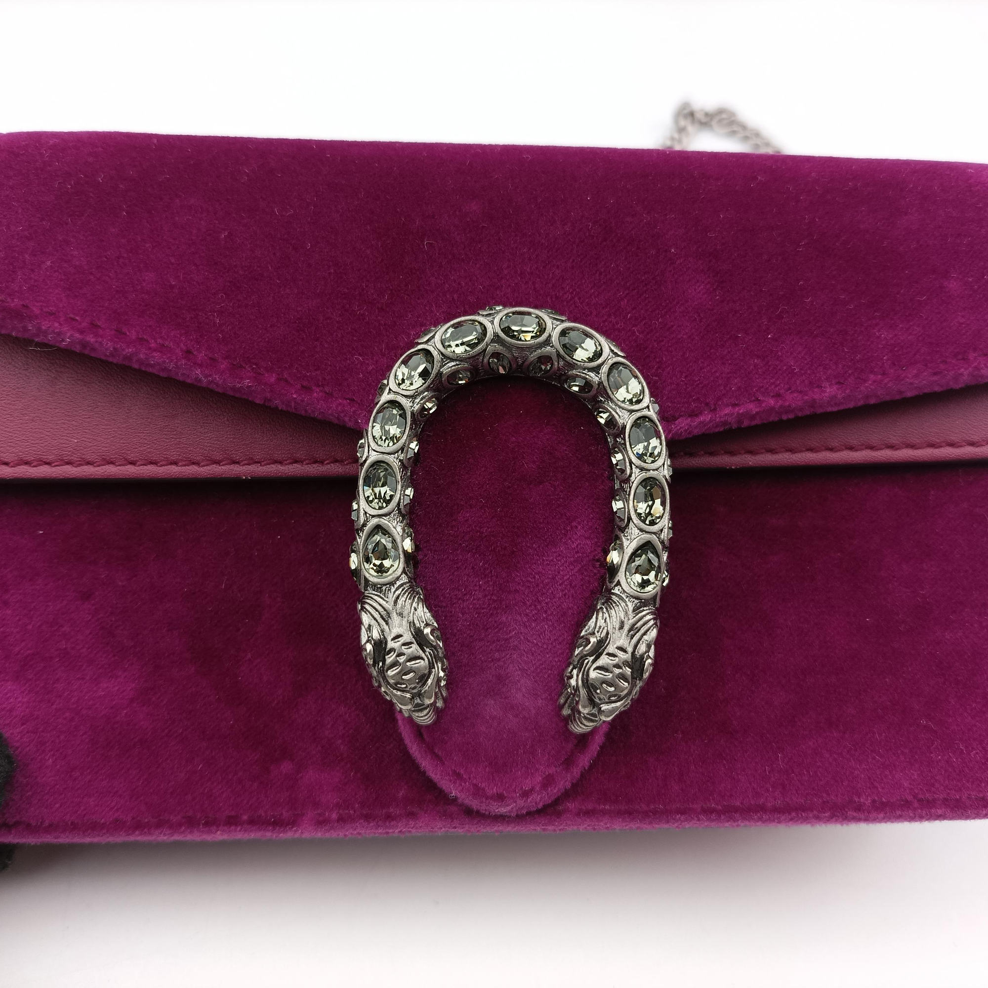 Pre-owned Gucci Dionysus Purple velour×Leather 476432 shoulderbag | stylenewstar
