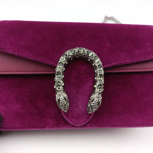 Pre-owned Gucci Dionysus Purple velour×Leather 476432 shoulderbag | stylenewstar