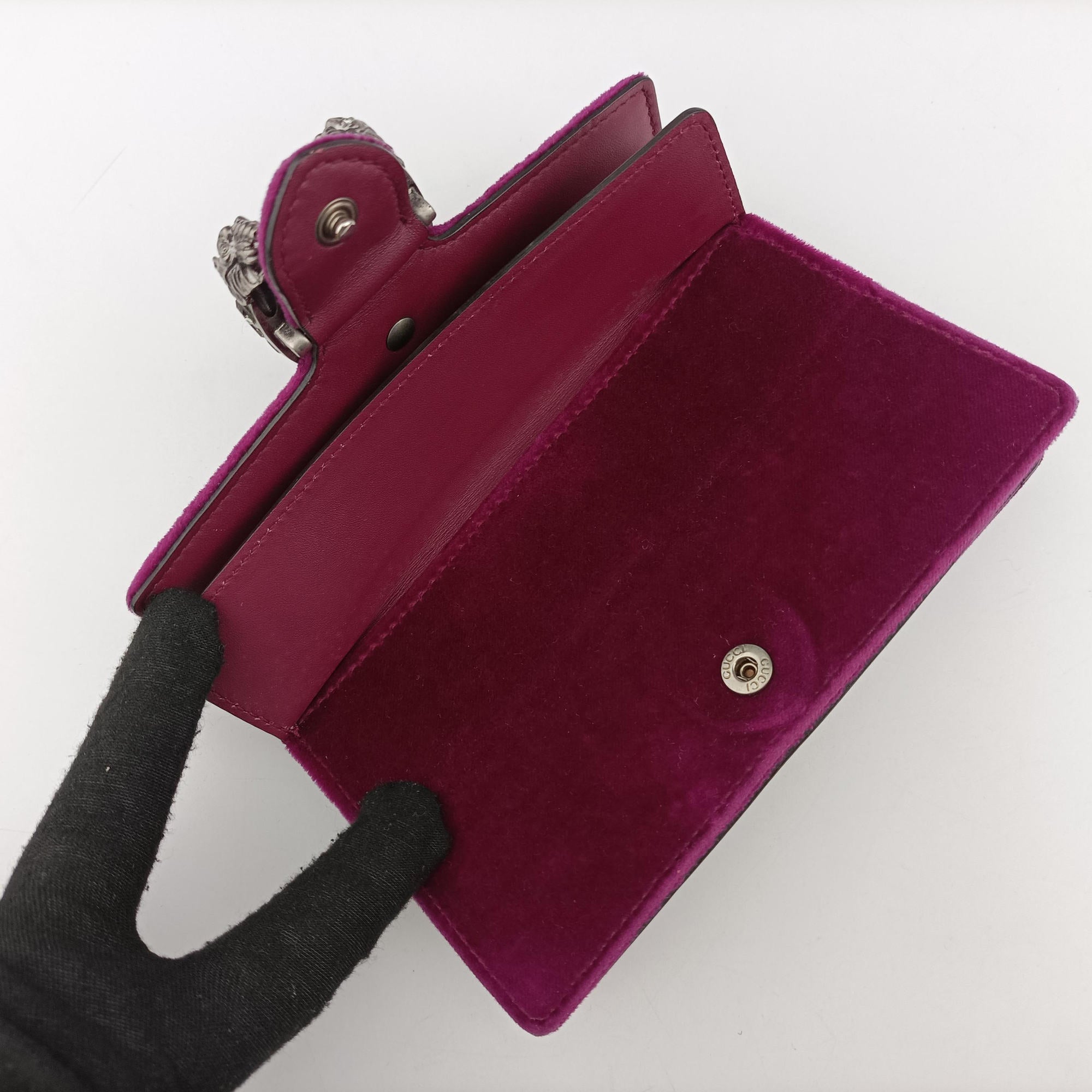 Pre-owned Gucci Dionysus Purple velour×Leather 476432 shoulderbag | stylenewstar