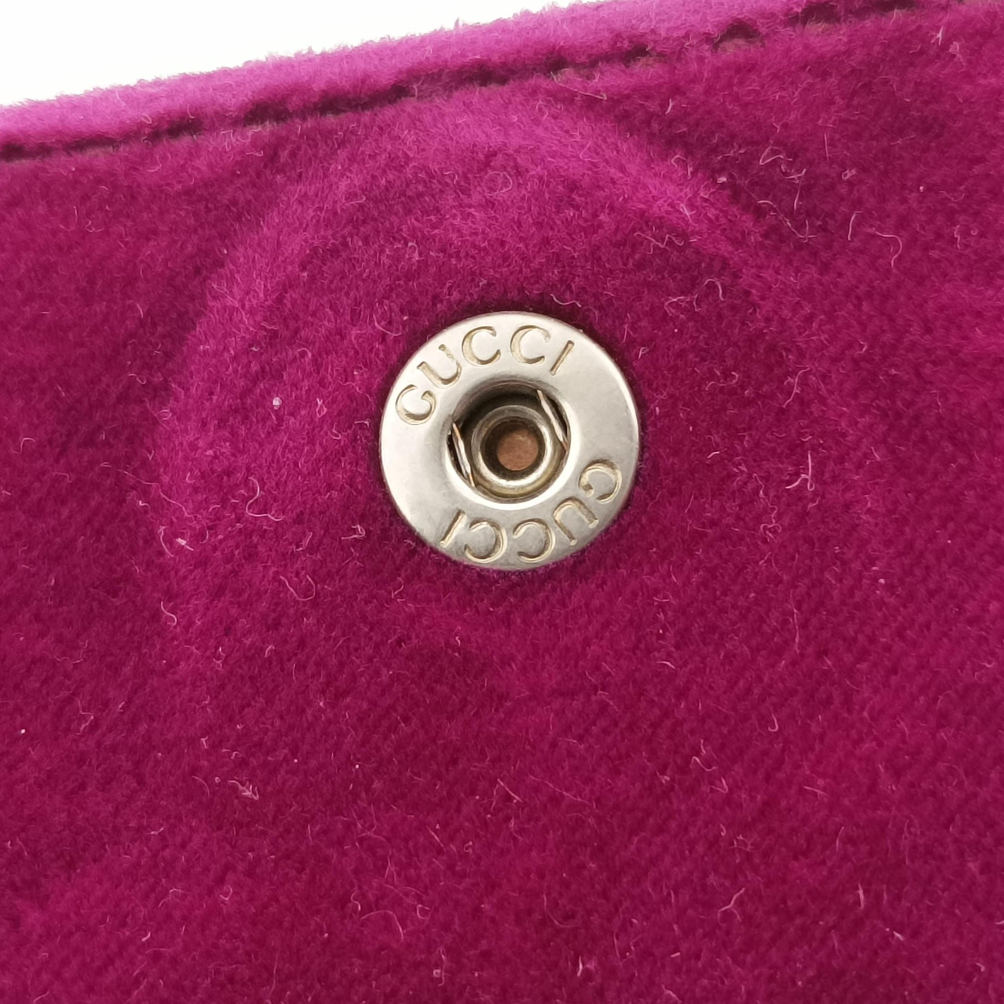 Pre-owned Gucci Dionysus Purple velour×Leather 476432 shoulderbag | stylenewstar