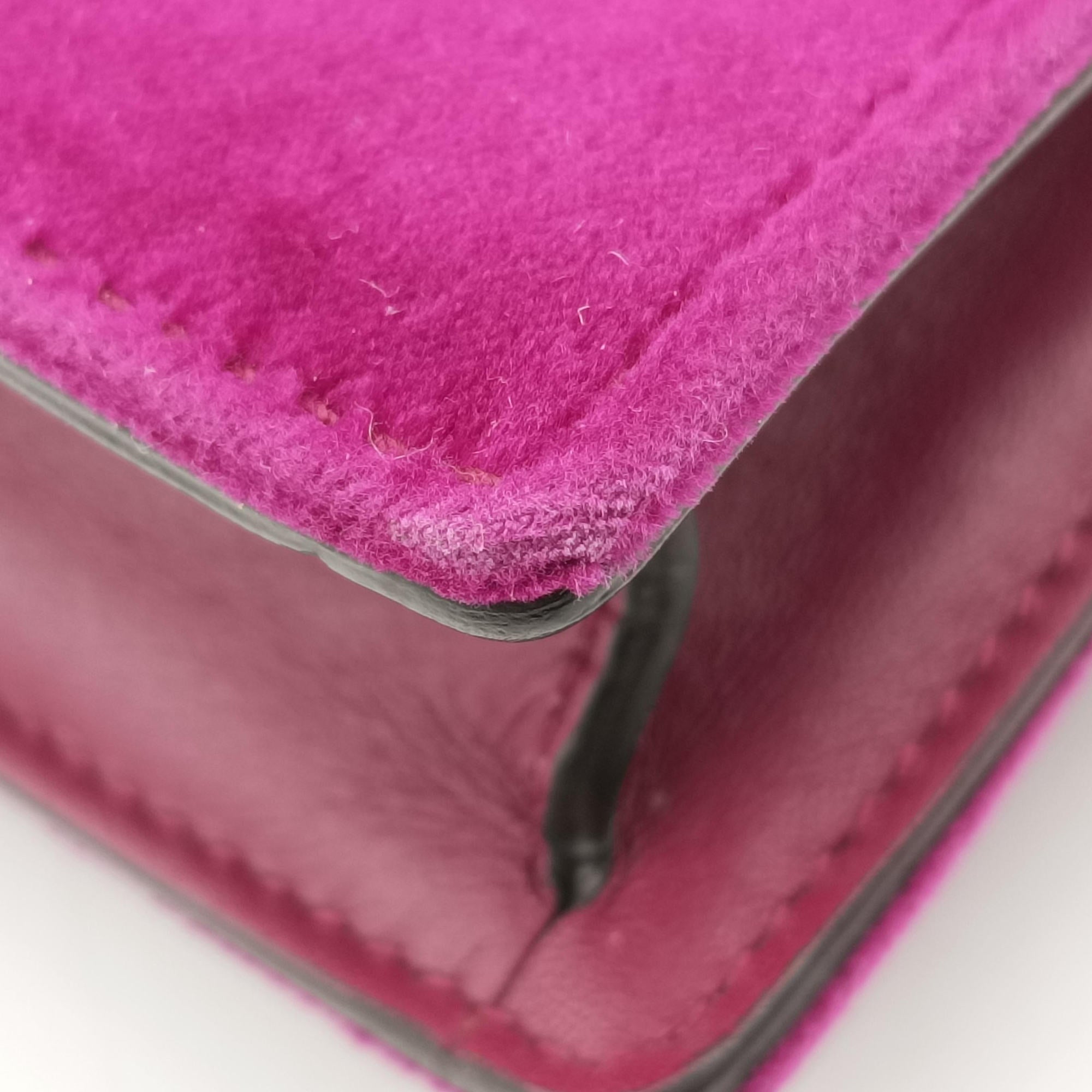 Pre-owned Gucci Dionysus Purple velour×Leather 476432 shoulderbag | stylenewstar