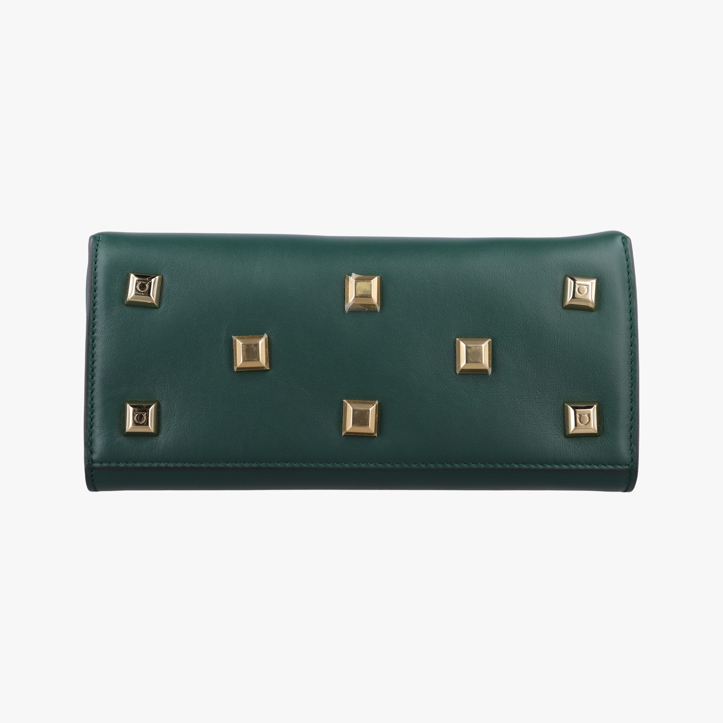 Pre-owned Ferragamo Studio Green Calfskin  shoulderbag | stylenewstar