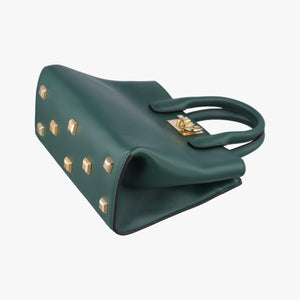 Pre-owned Ferragamo Studio Green Calfskin  shoulderbag | stylenewstar