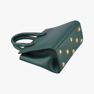 Pre-owned Ferragamo Studio Green Calfskin  shoulderbag | stylenewstar