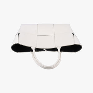Pre-owned Bottega Veneta The Arcotote White lambskin  handbag | stylenewstar