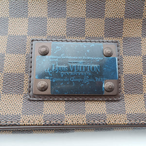Pre-owned Louis Vuitton BROOKLYN GM EBENE Damier Canvas N51212 shoulderbag | stylenewstar
