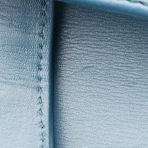 Pre-owned Christian Dior Diordouble Blue Leather  shoulderbag | stylenewstar