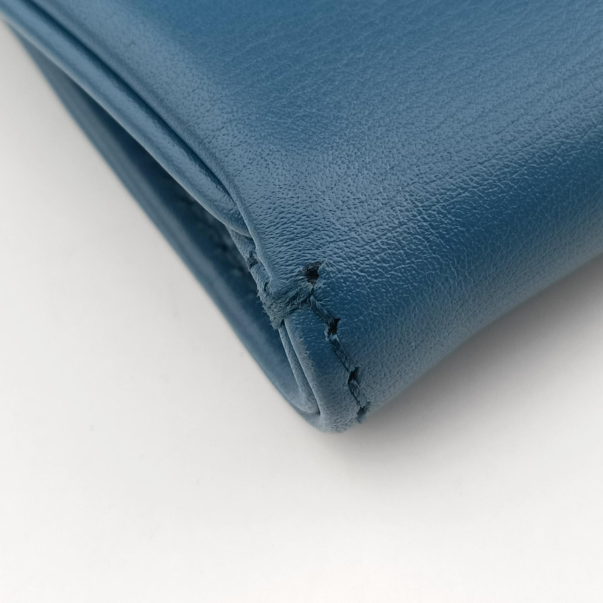 Pre-owned Christian Dior Diordouble Blue Leather  shoulderbag | stylenewstar