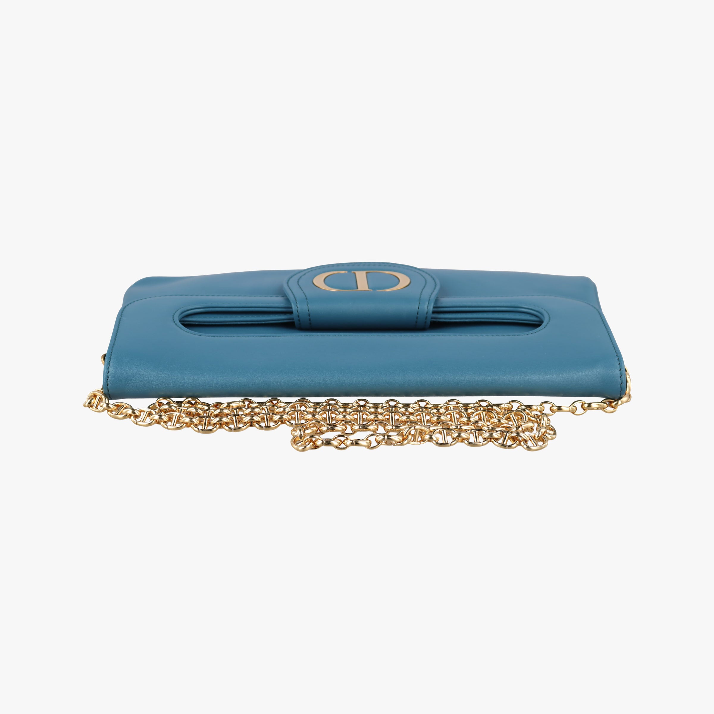 Pre-owned Christian Dior Diordouble Blue Leather  shoulderbag | stylenewstar