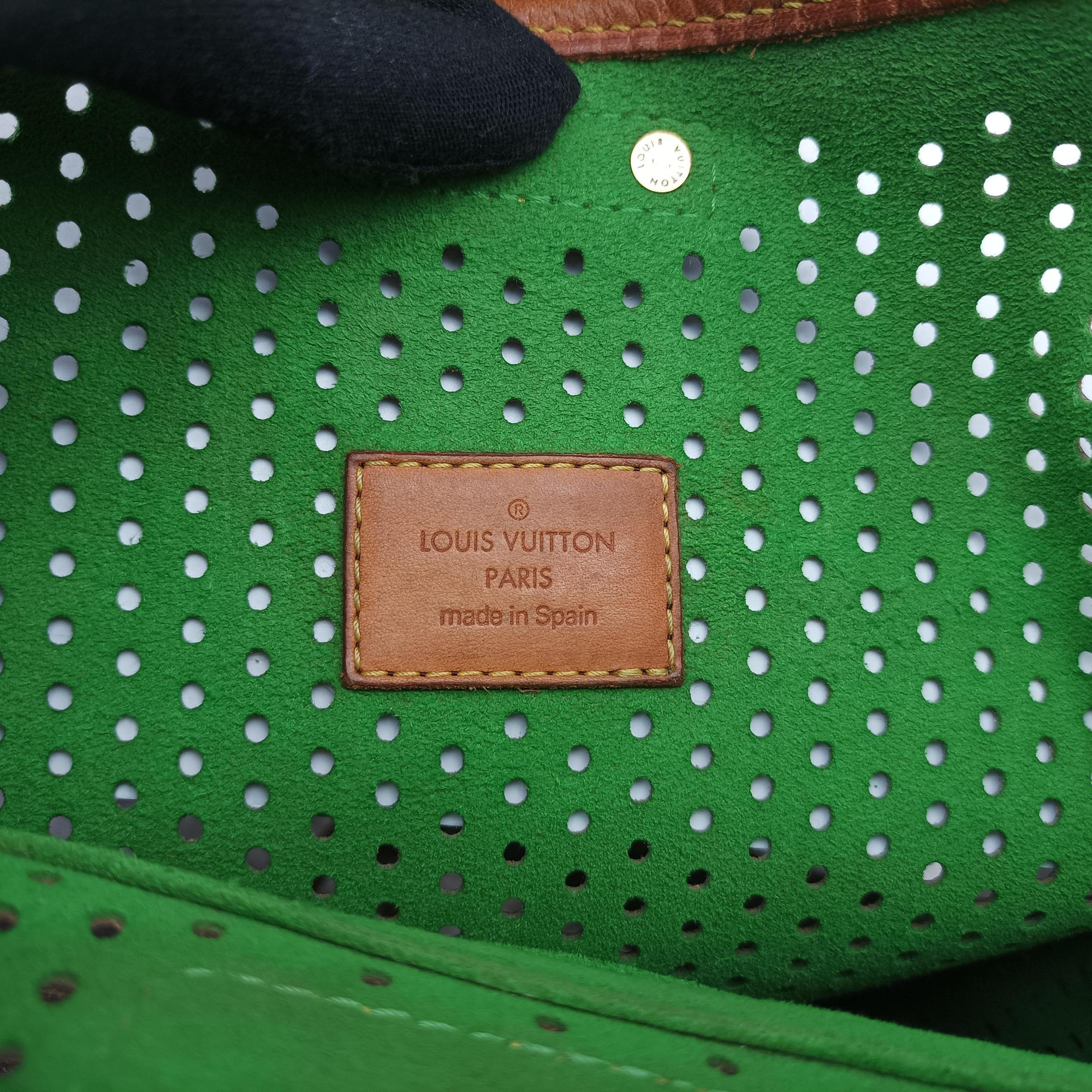 Pre-owned Louis Vuitton Musette brown×Green Monogram Perforated M95173 shoulderbag | stylenewstar