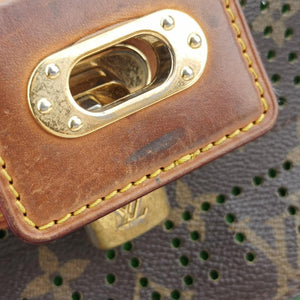 Pre-owned Louis Vuitton Musette brown×Green Monogram Perforated M95173 shoulderbag | stylenewstar