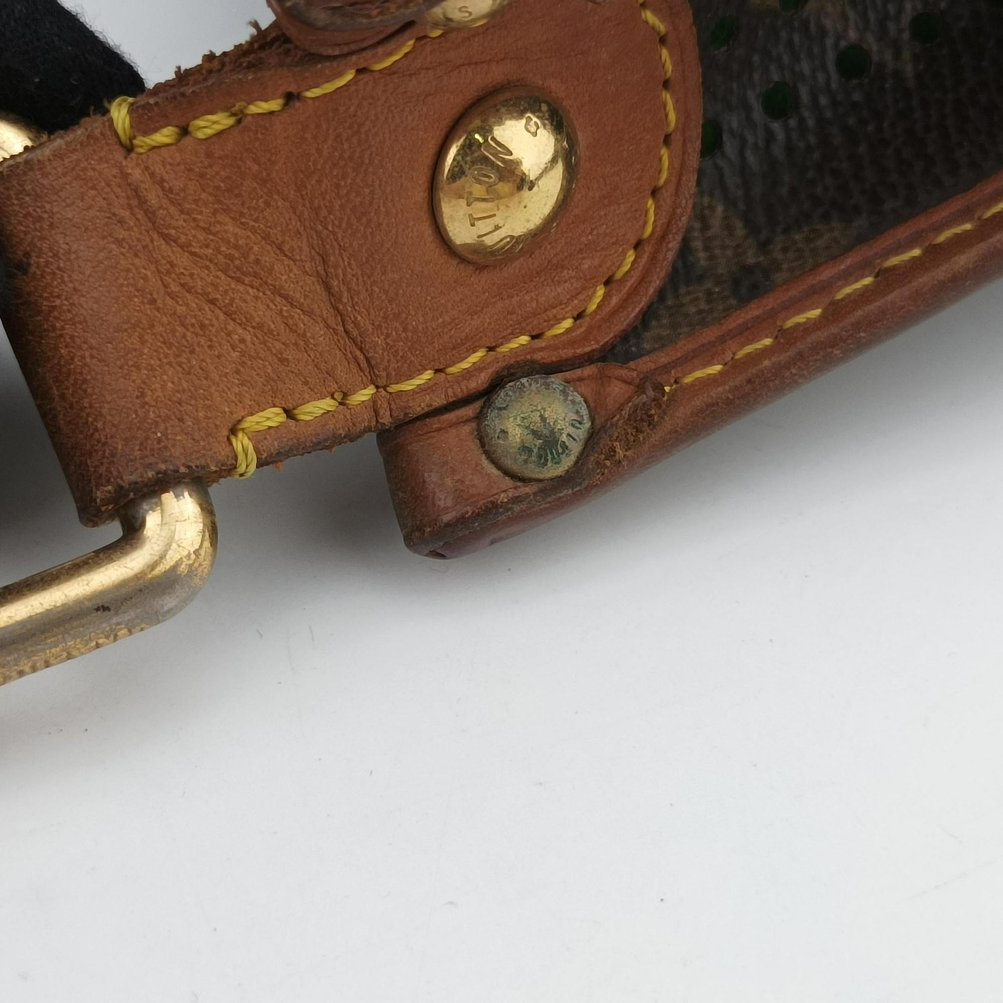 Pre-owned Louis Vuitton Musette brown×Green Monogram Perforated M95173 shoulderbag | stylenewstar