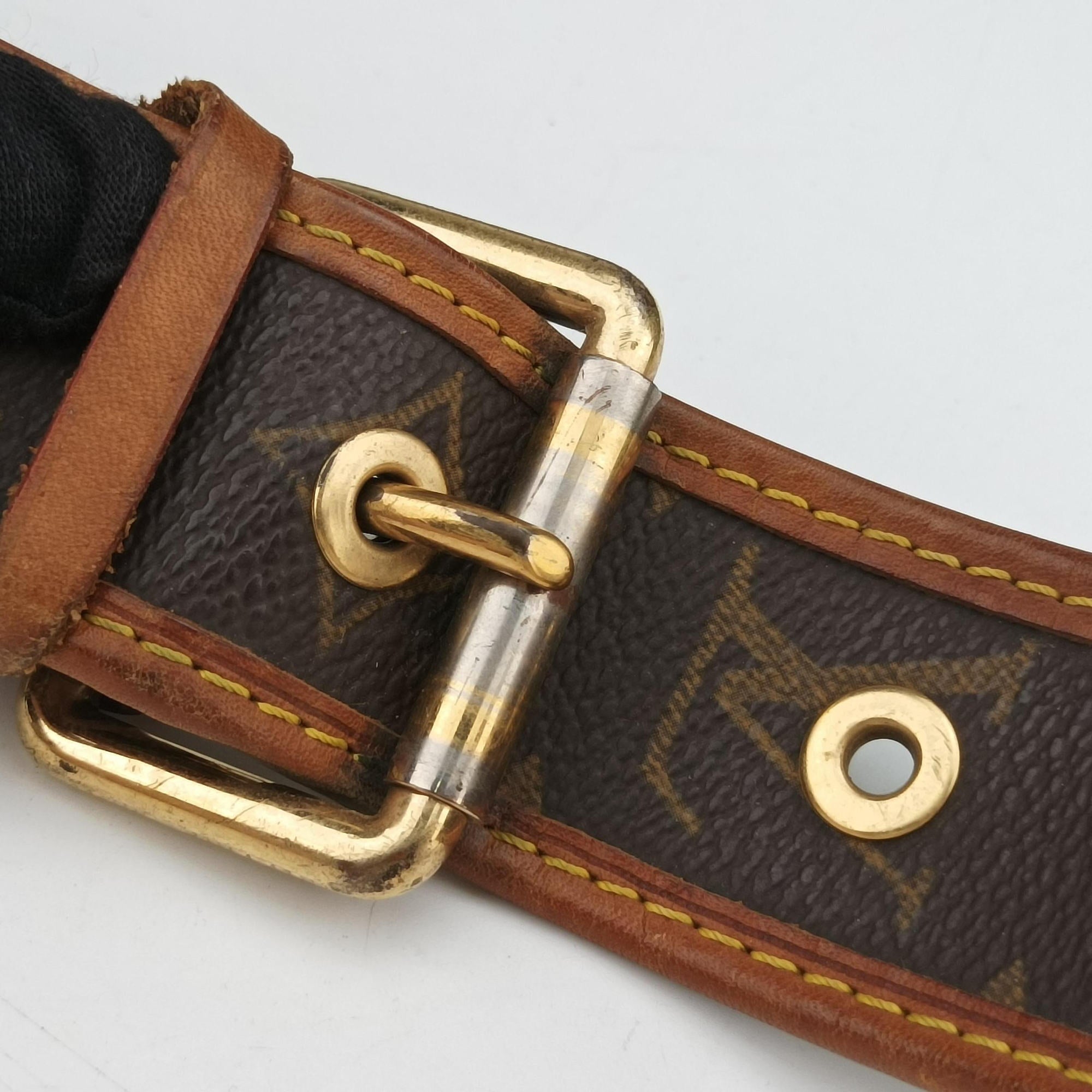 Pre-owned Louis Vuitton Musette brown×Green Monogram Perforated M95173 shoulderbag | stylenewstar