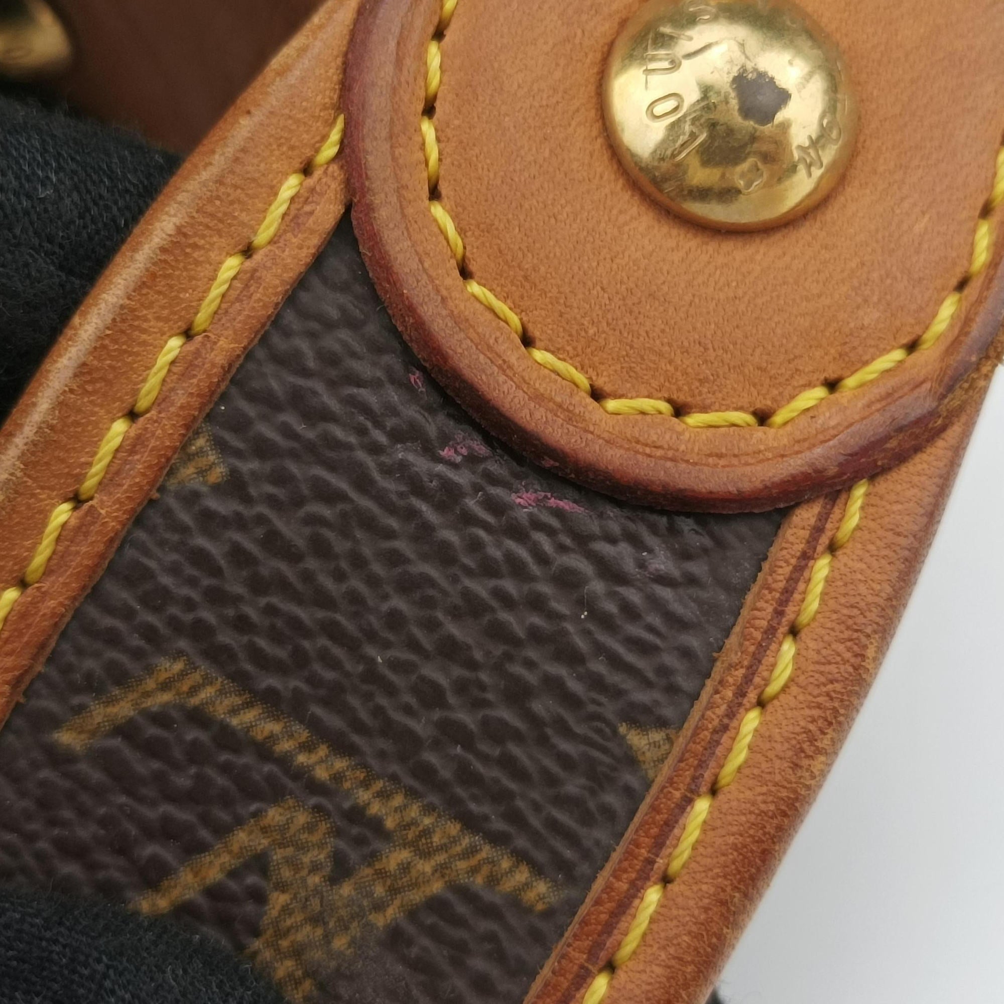 Pre-owned Louis Vuitton Musette brown×Green Monogram Perforated M95173 shoulderbag | stylenewstar