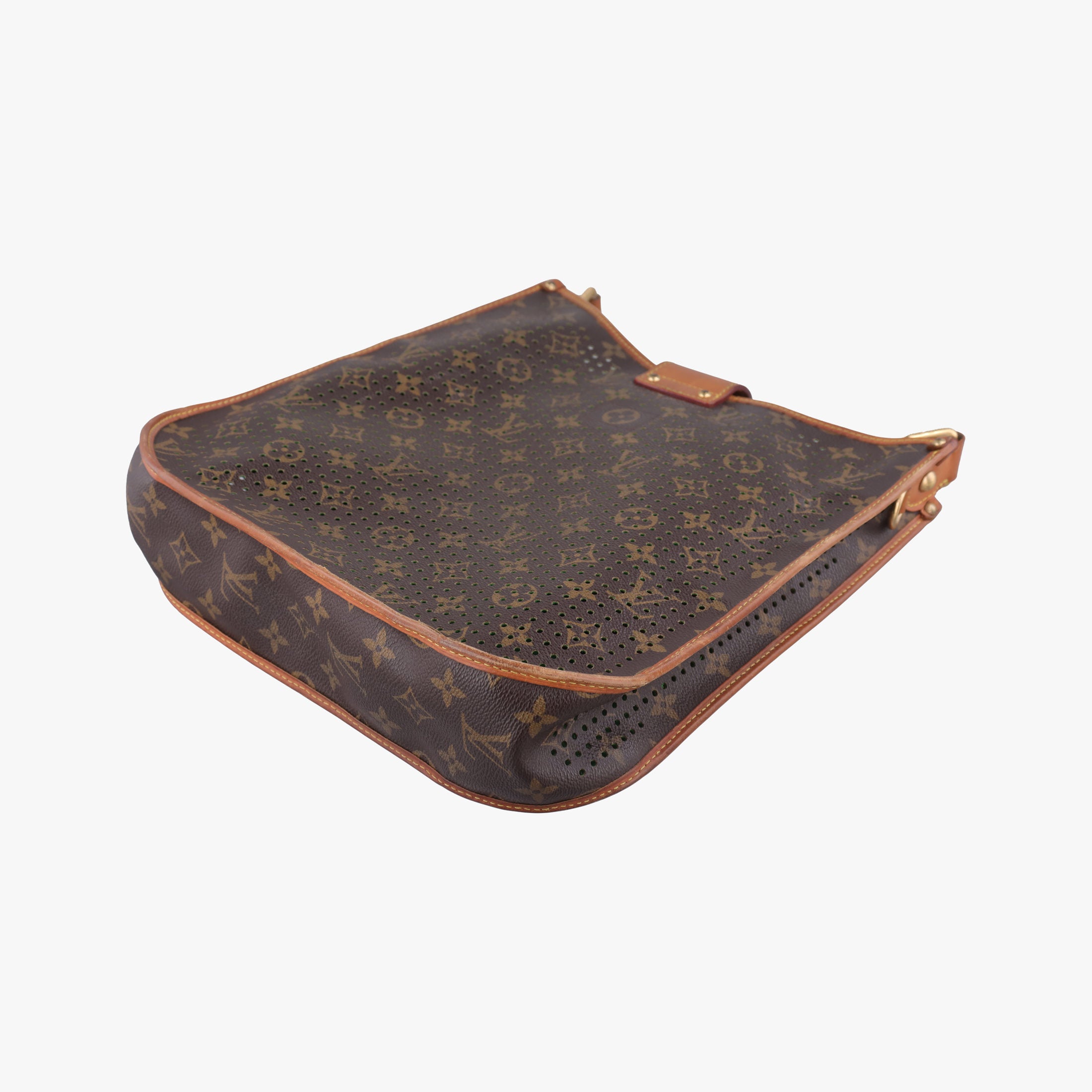 Pre-owned Louis Vuitton Musette brown×Green Monogram Perforated M95173 shoulderbag | stylenewstar