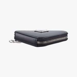 Vintage Prada Triangle Chain Pouch Black Leather  shoulderbag | stylenewstar