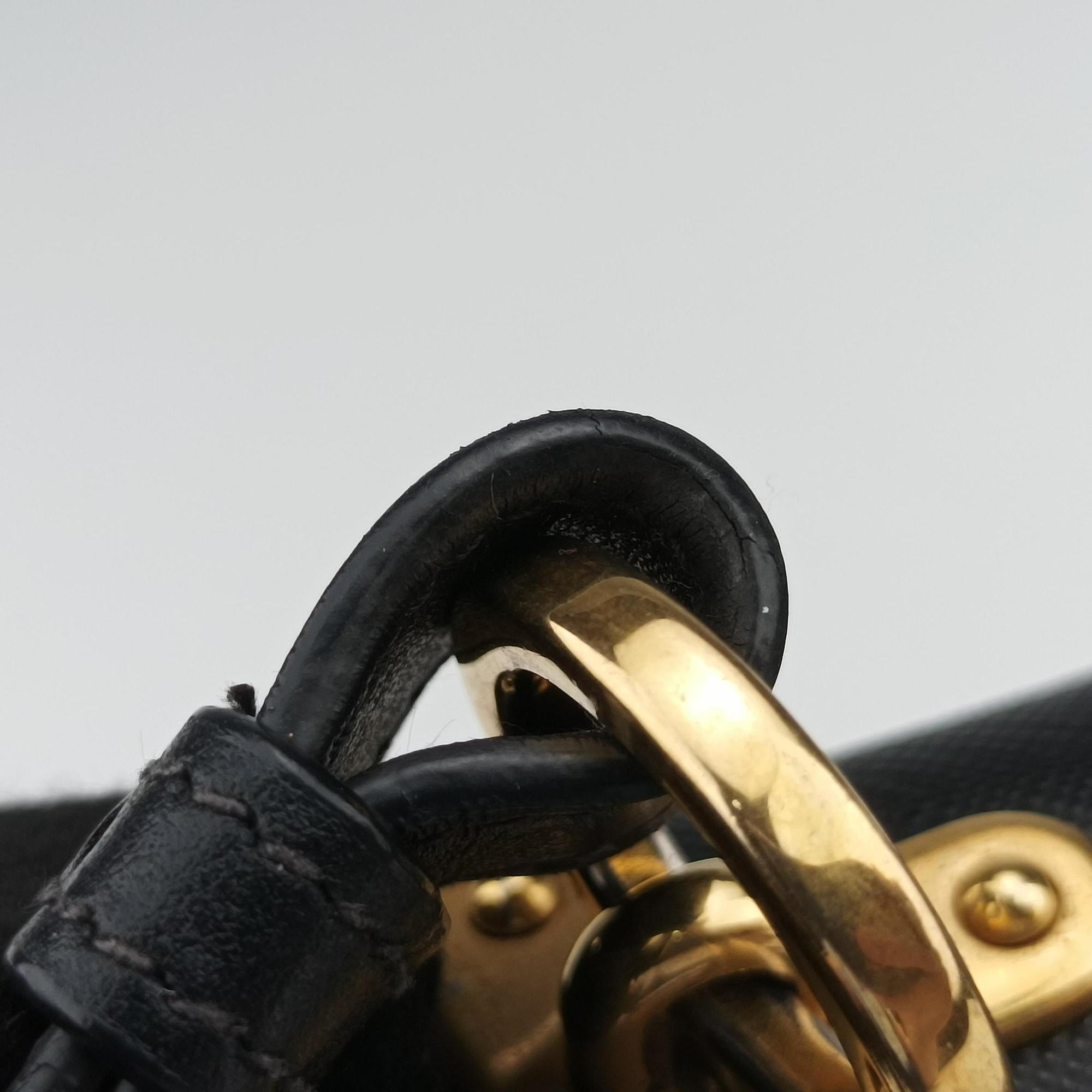 Pre-owned Prada Cahier Black Leather 1BD045 shoulderbag | stylenewstar