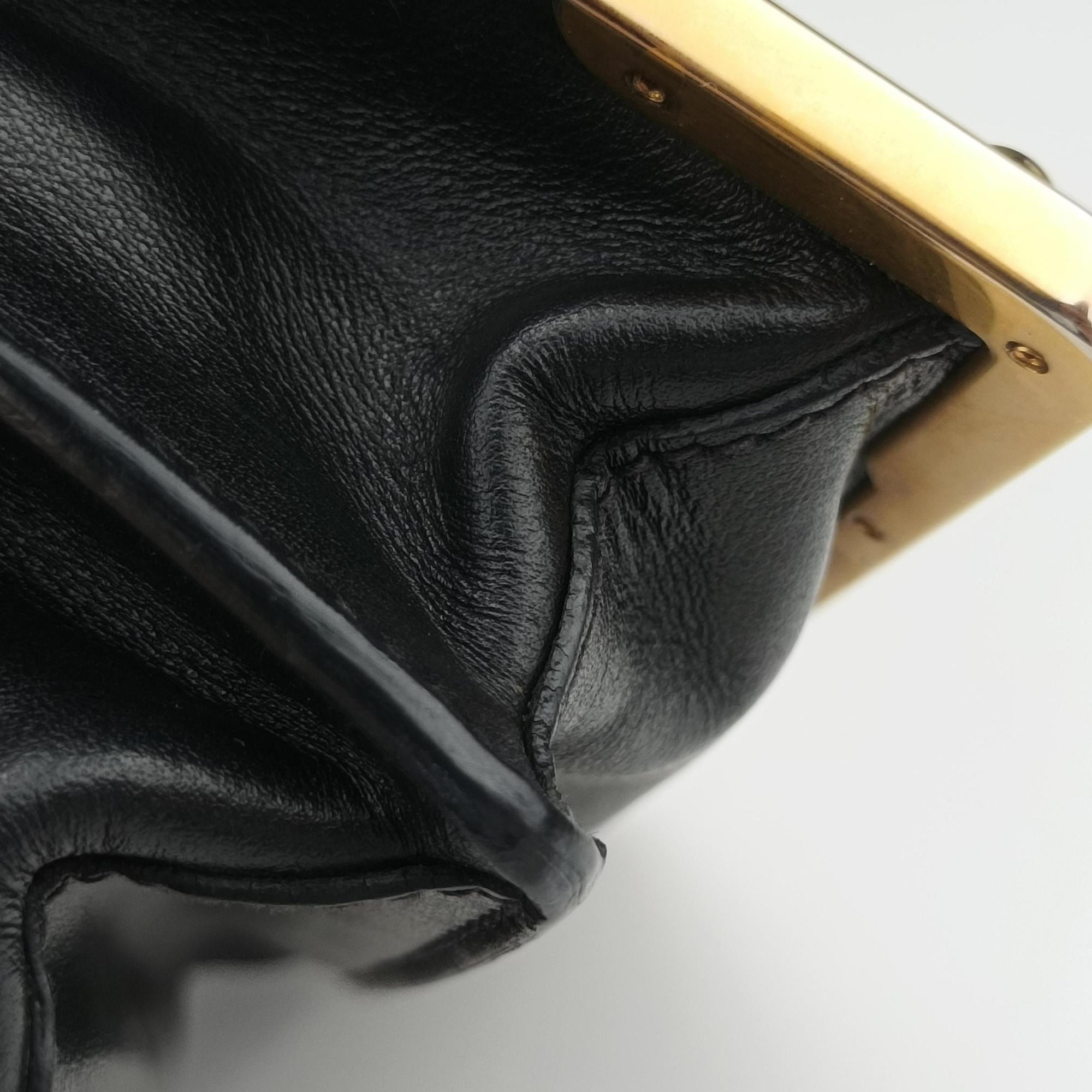 Pre-owned Prada Cahier Black Leather 1BD045 shoulderbag | stylenewstar