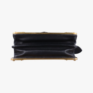 Pre-owned Prada Cahier Black Leather 1BD045 shoulderbag | stylenewstar