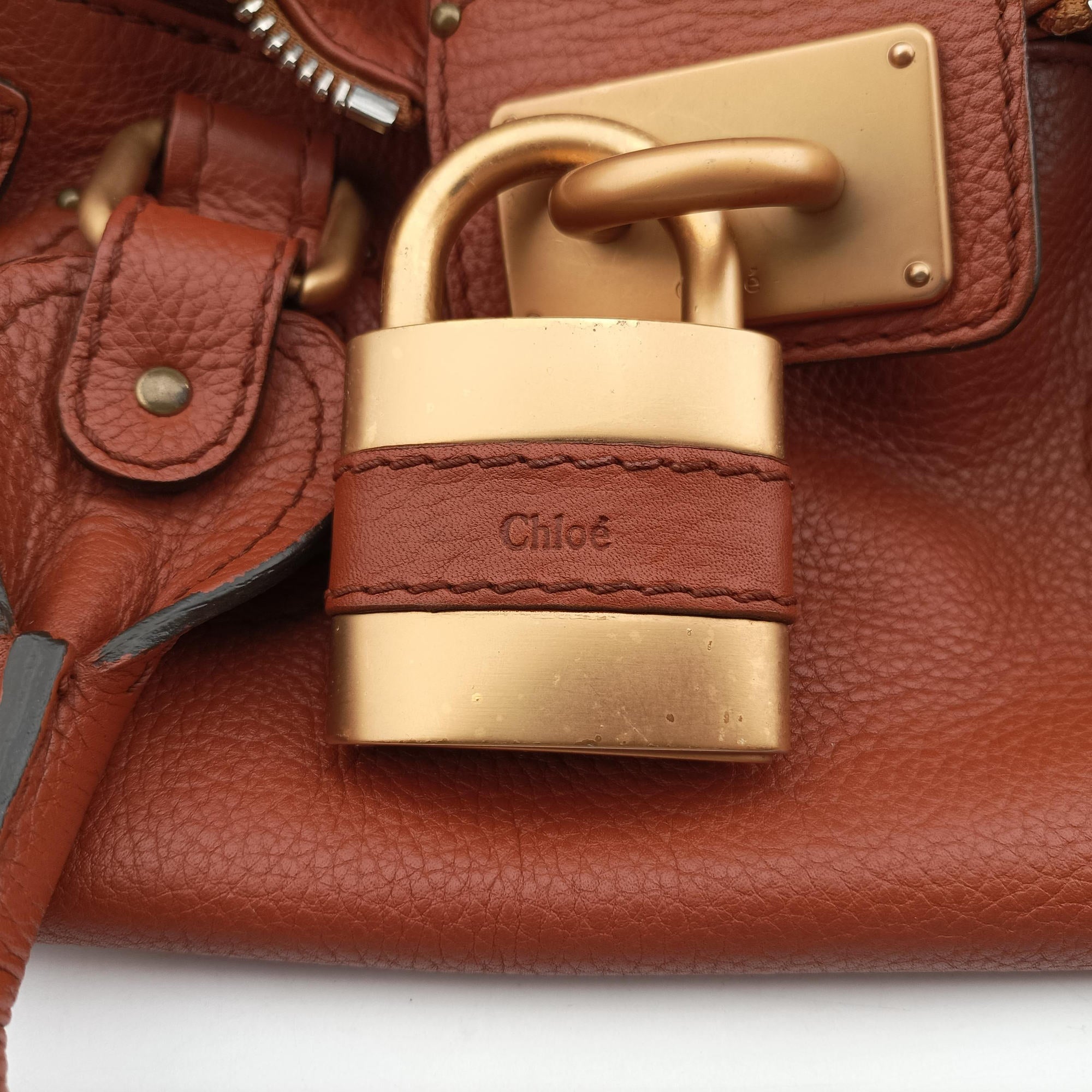 Vintage Chloe Paddington Brown Leather  handbag | stylenewstar