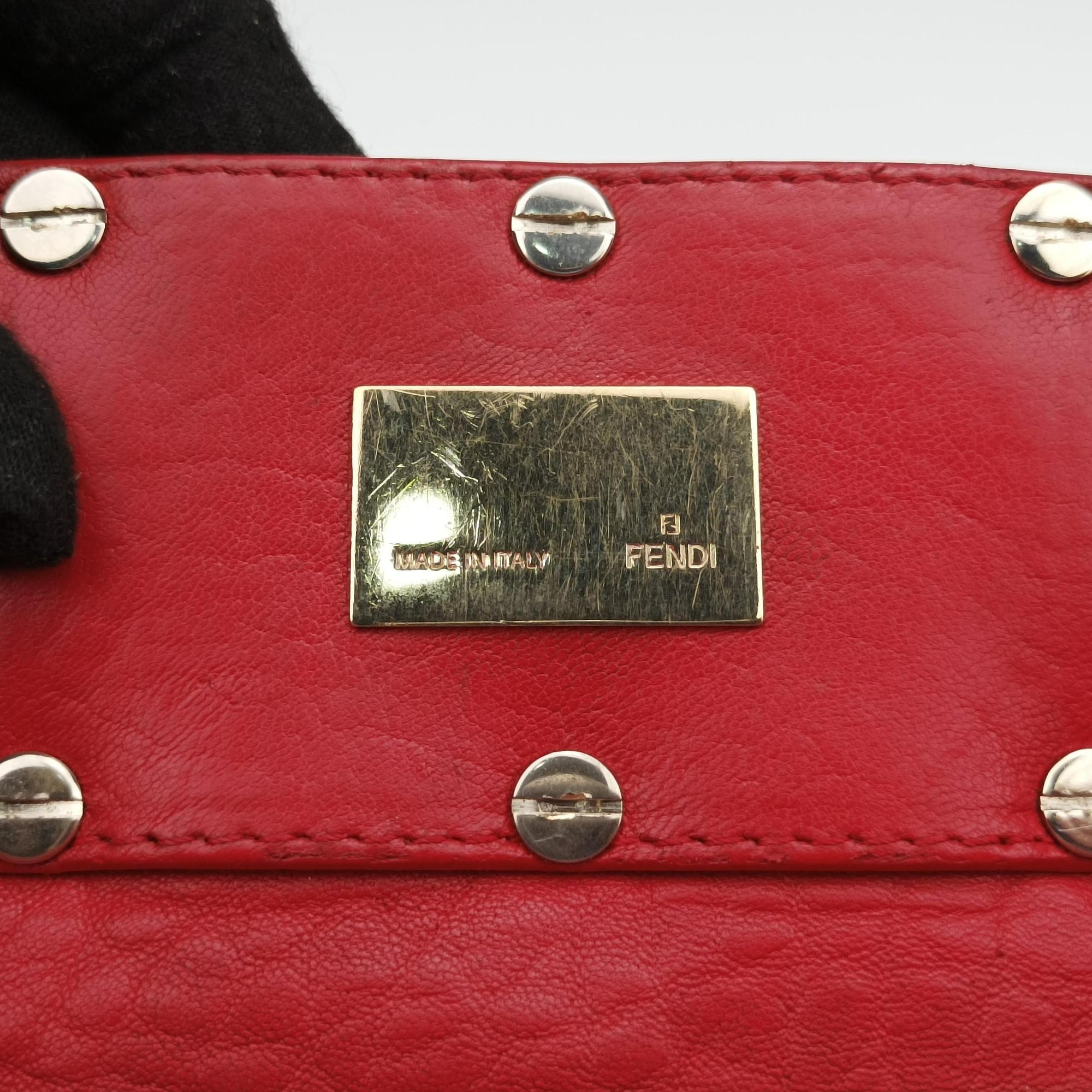 Secondhand Fendi Mia Red Leather 8BR616 shoulderbag | stylenewstar