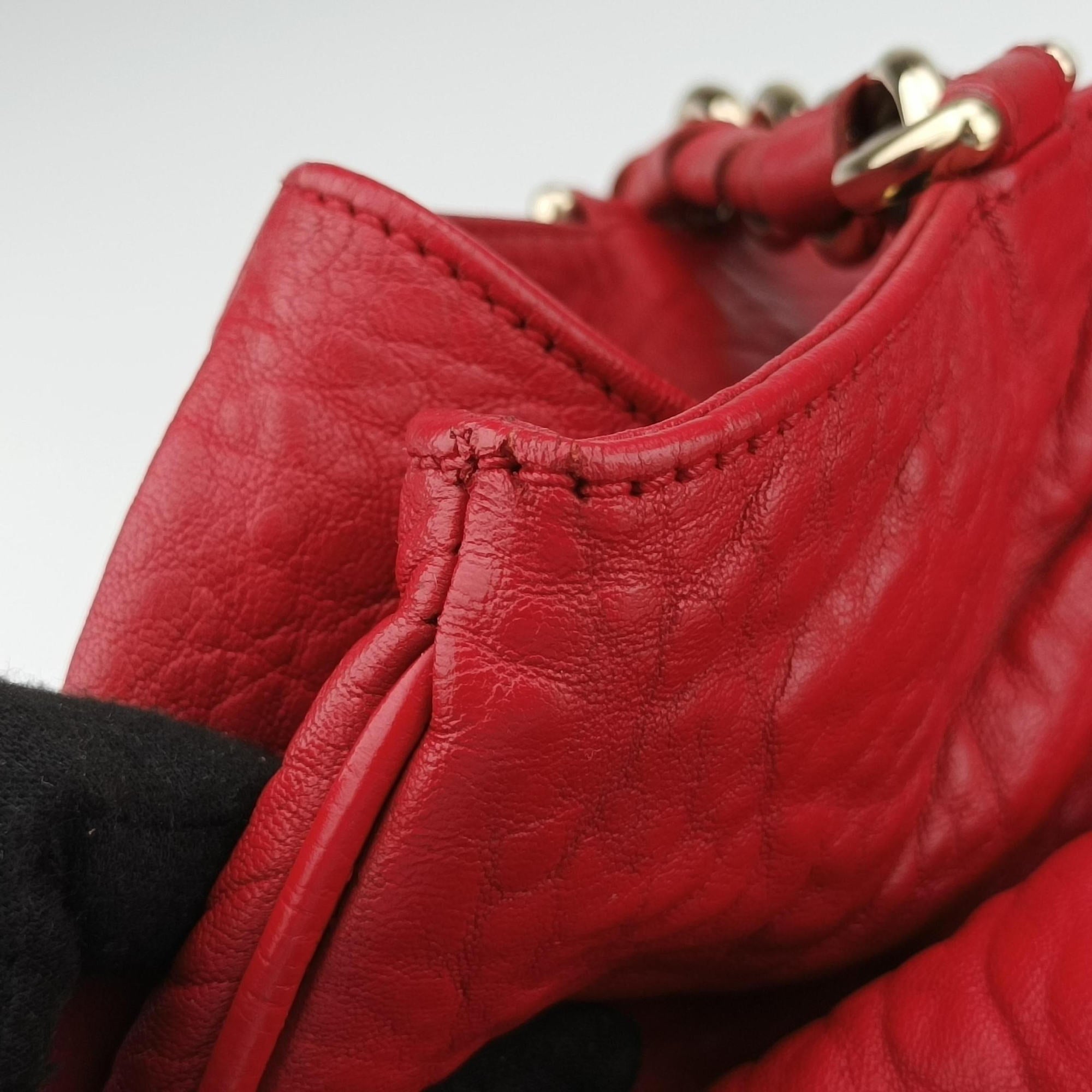 Secondhand Fendi Mia Red Leather 8BR616 shoulderbag | stylenewstar