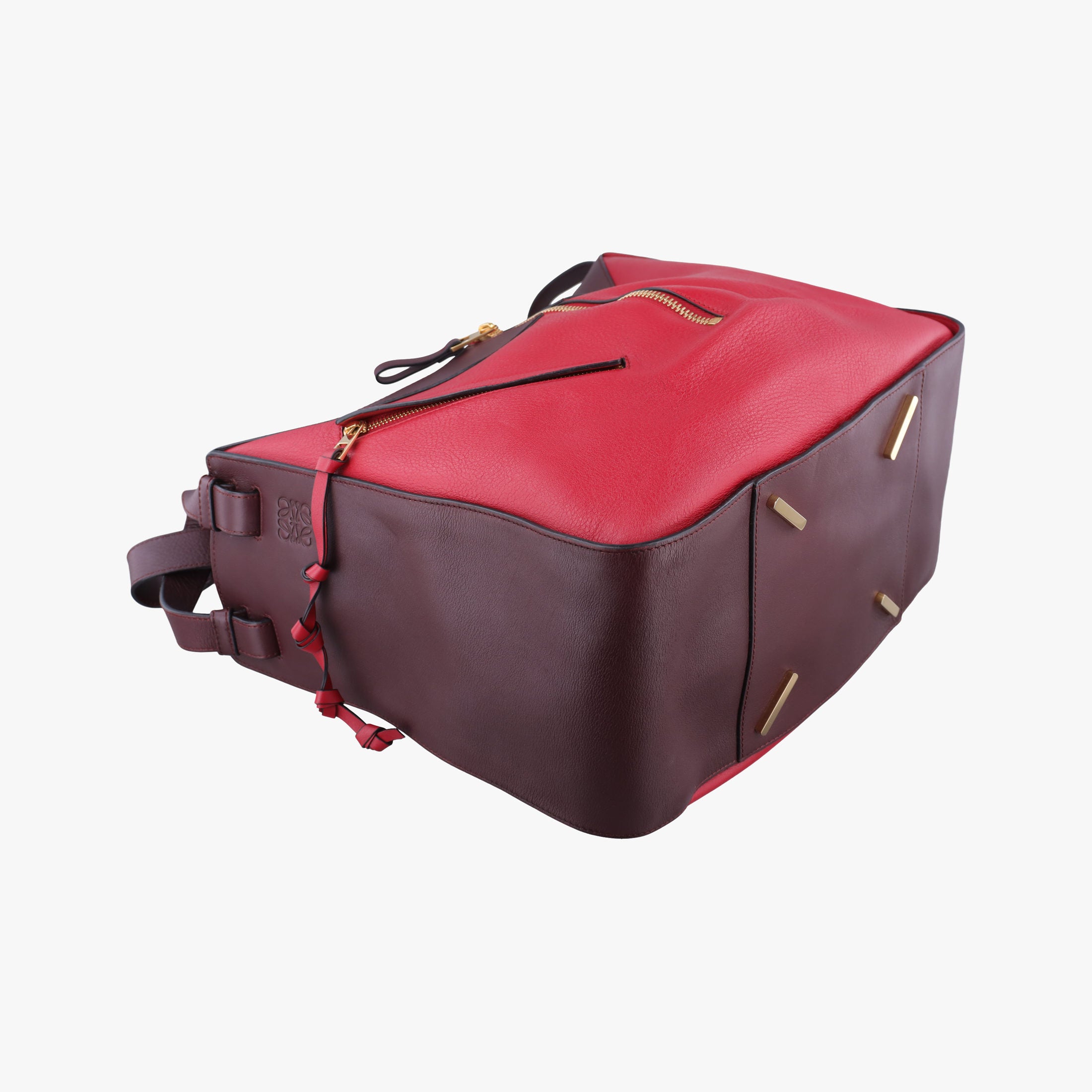 Pre-owned Loewe hammock Red×burgundy leather  shoulderbag | stylenewstar