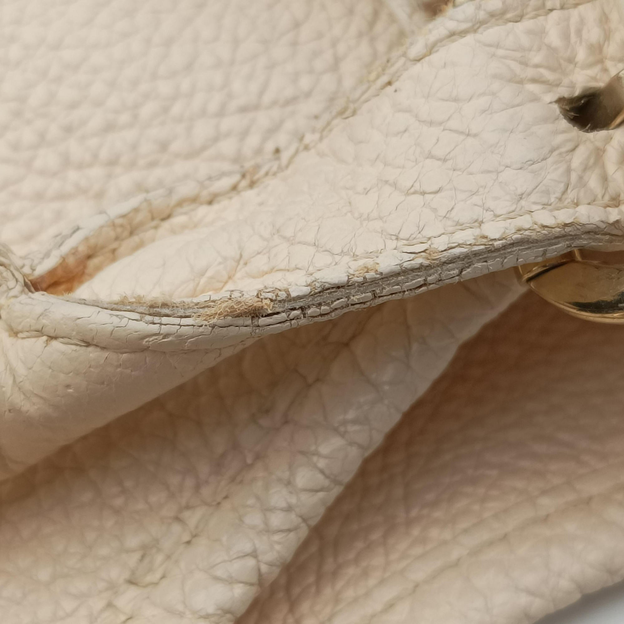 Pre-owned Christian Dior Cannage Bee Beige Leather  handbag | stylenewstar