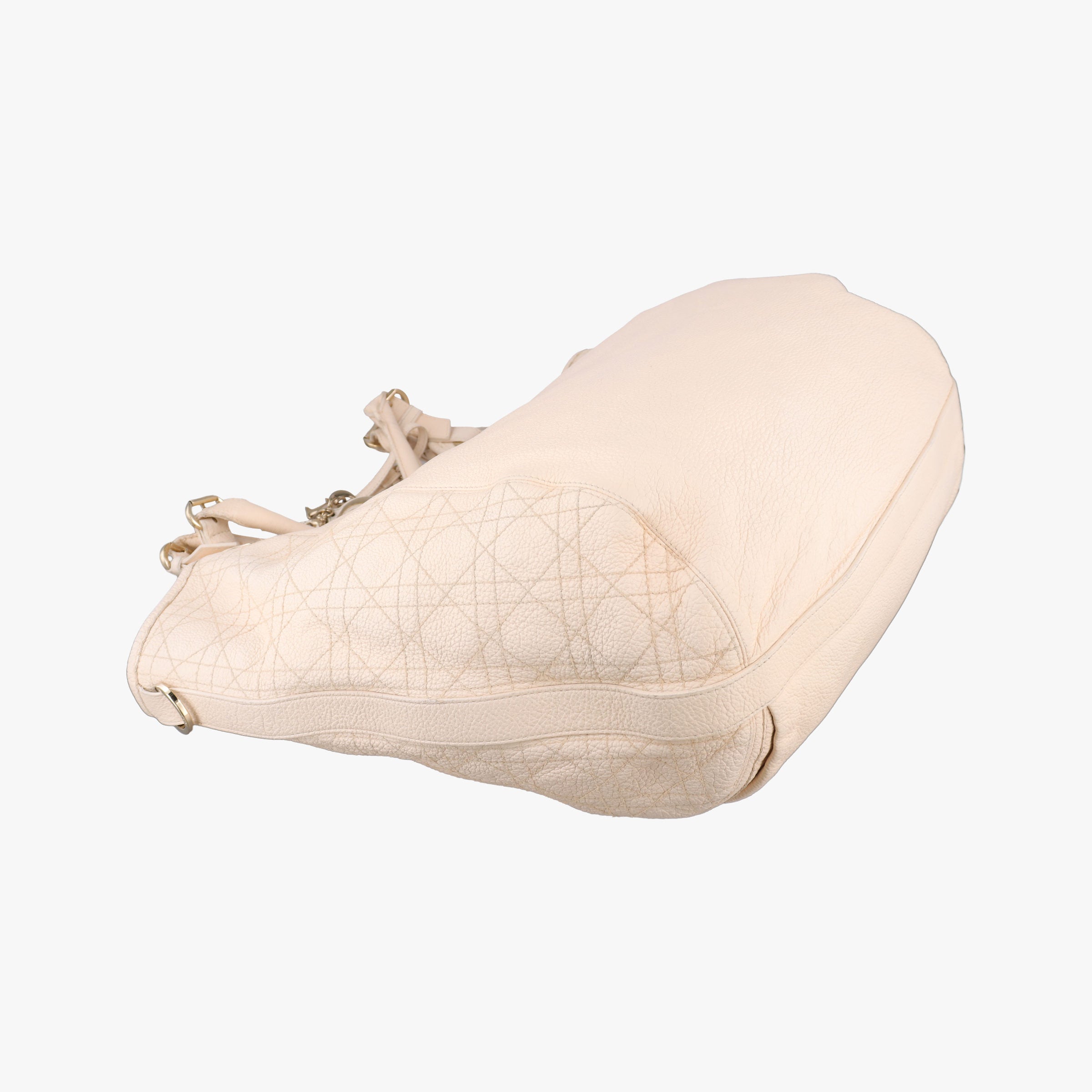 Pre-owned Christian Dior Cannage Bee Beige Leather  handbag | stylenewstar
