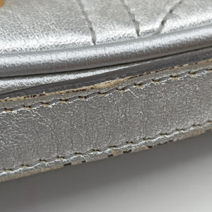 Pre-owned Gucci GG Marmont Silver Leather 447632 shoulderbag | stylenewstar
