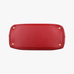Pre-owned Prada Galleria Red SAFFIANO Leather BN1786 handbag | stylenewstar