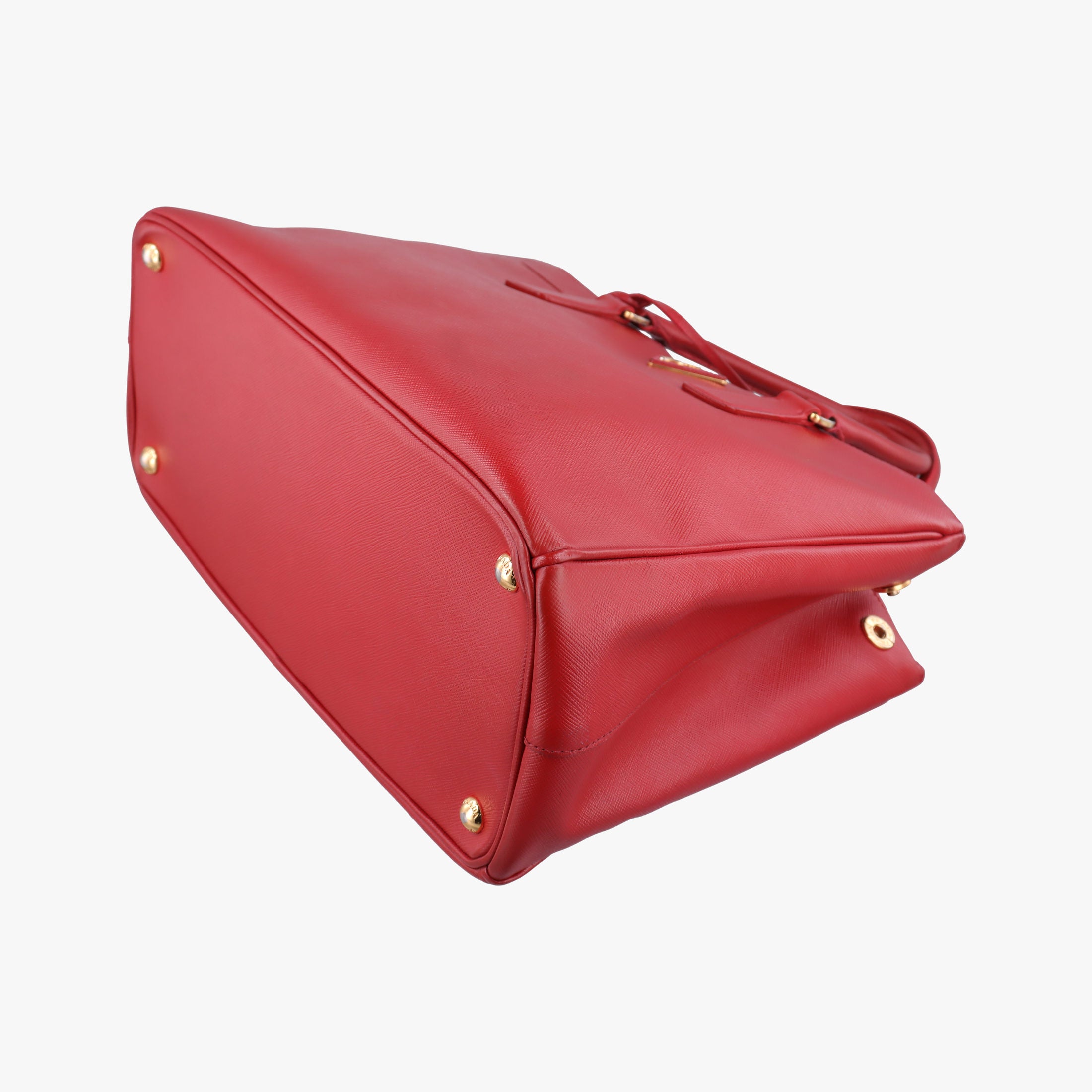 Pre-owned Prada Galleria Red SAFFIANO Leather BN1786 handbag | stylenewstar