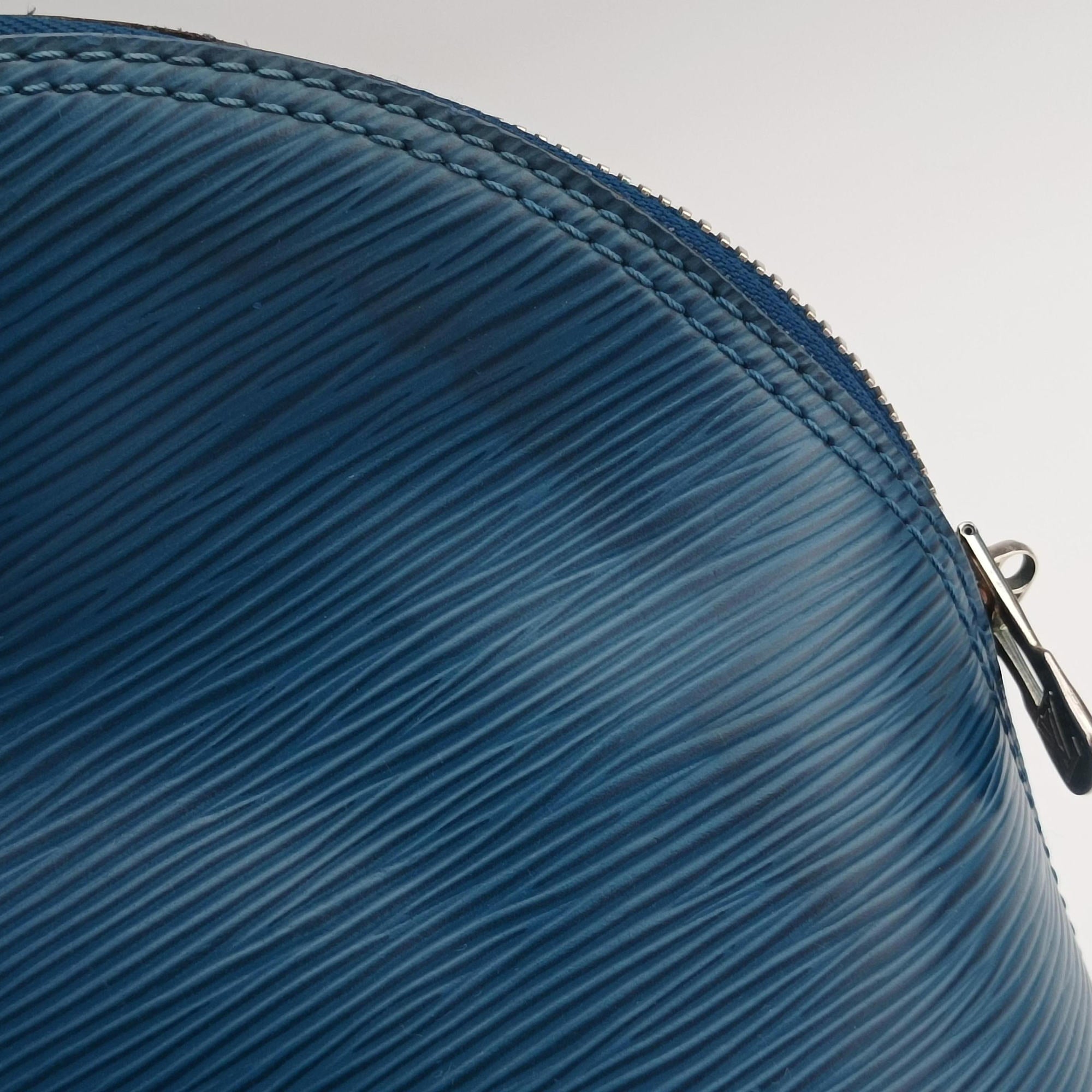 Pre-owned Louis Vuitton Alma PM Toledo Blue Epi M52145 handbag | stylenewstar