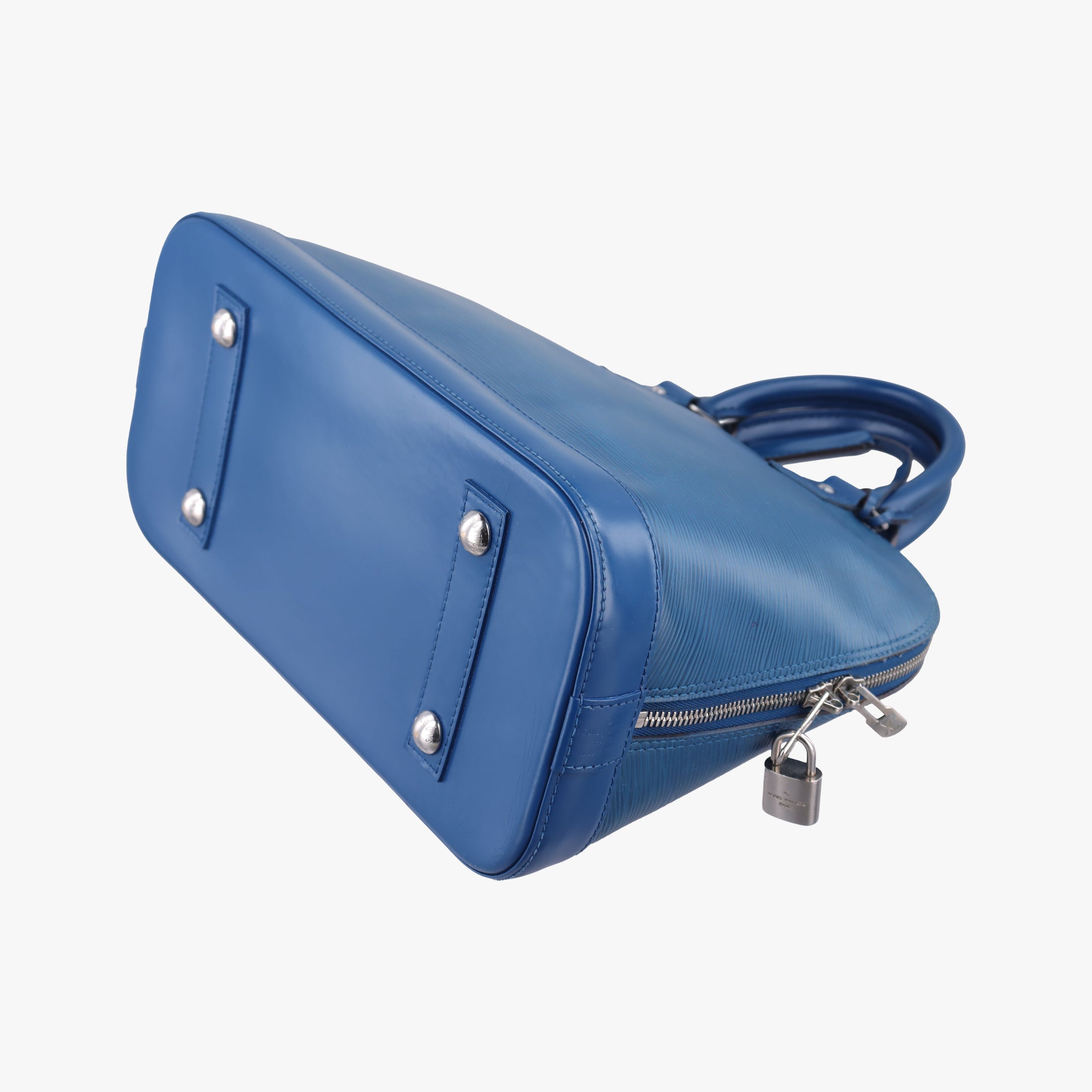 Pre-owned Louis Vuitton Alma PM Toledo Blue Epi M52145 handbag | stylenewstar