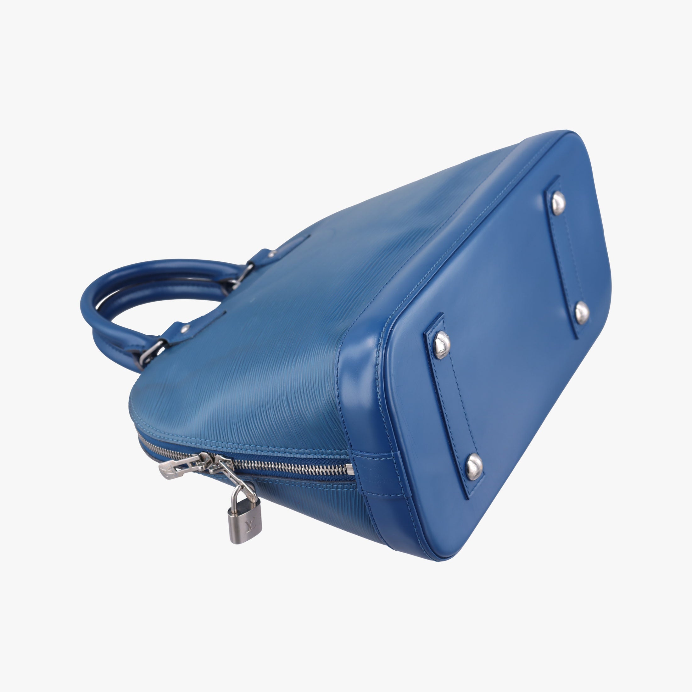 Pre-owned Louis Vuitton Alma PM Toledo Blue Epi M52145 handbag | stylenewstar