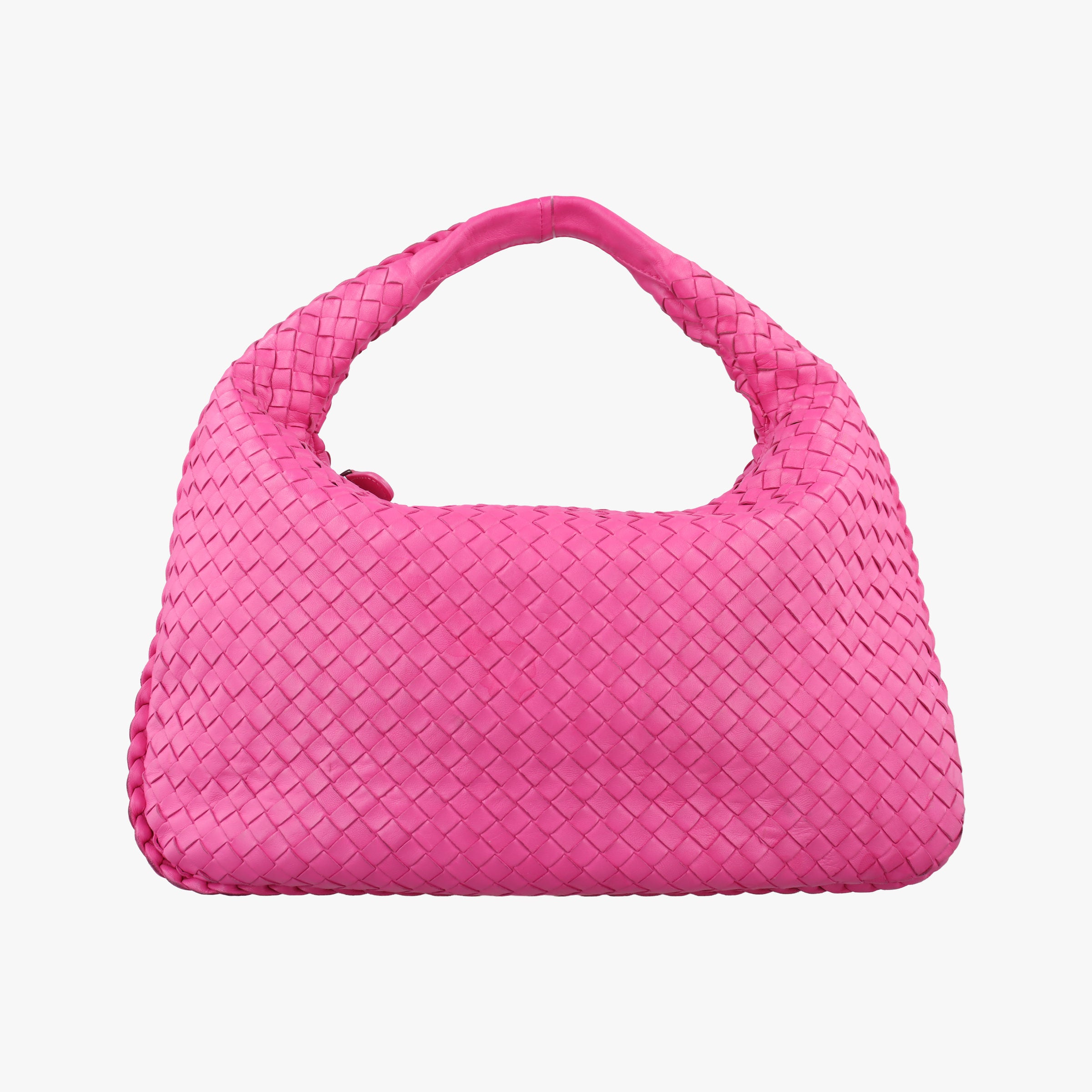 Pre-owned Bottega Veneta Intrecciato Rose lambskin  handbag | stylenewstar