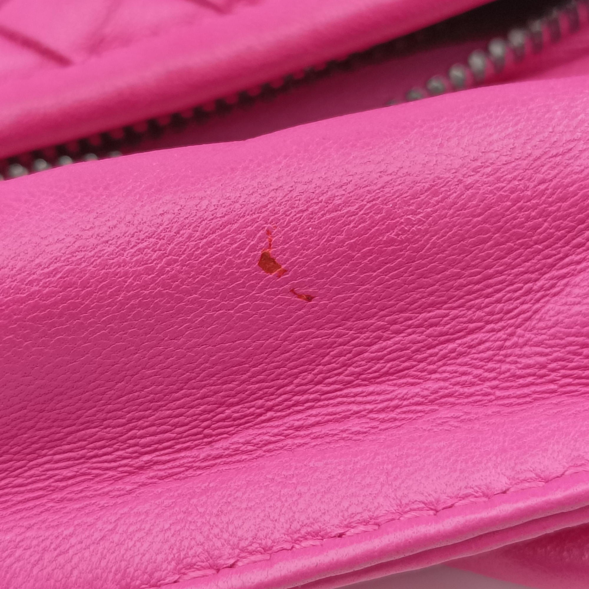 Pre-owned Bottega Veneta Intrecciato Rose lambskin  handbag | stylenewstar