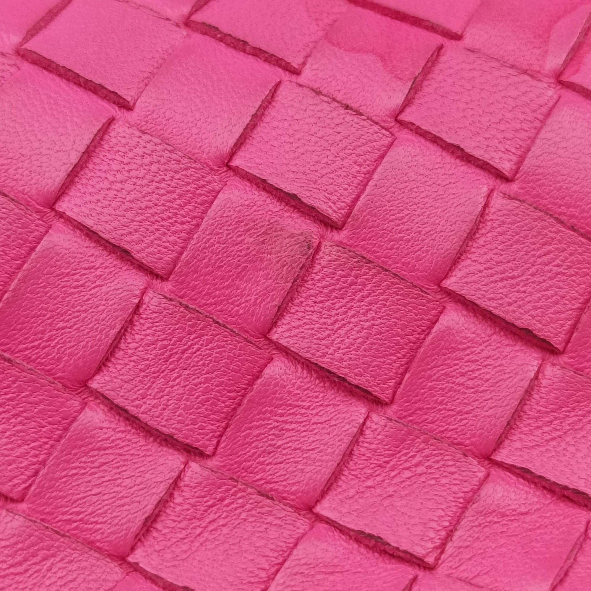 Pre-owned Bottega Veneta Intrecciato Rose lambskin  handbag | stylenewstar