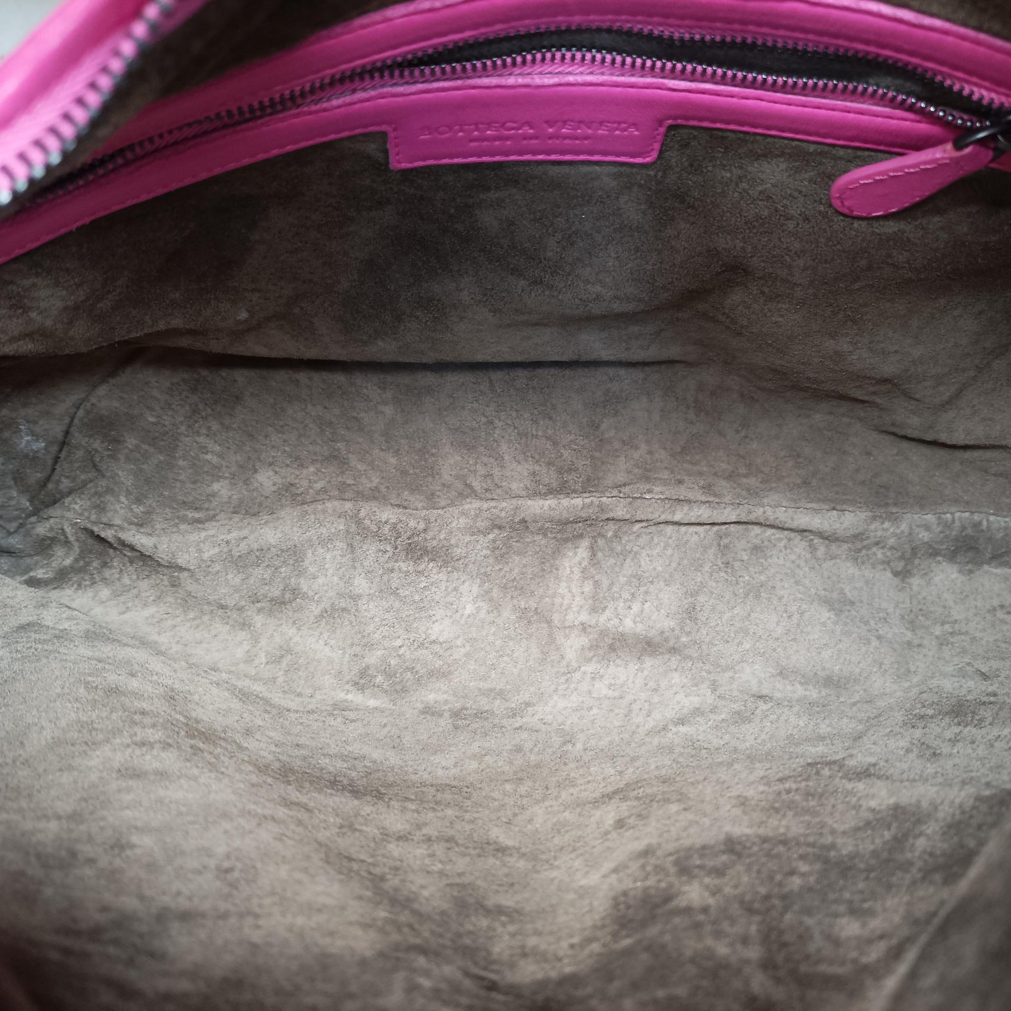 Pre-owned Bottega Veneta Intrecciato Rose lambskin  handbag | stylenewstar