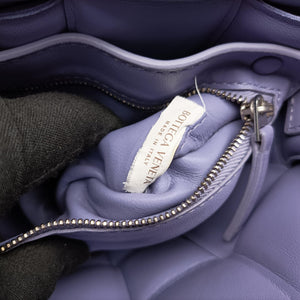 Pre-owned Bottega Veneta Padded Cassette Purple lambskin  shoulderbag | stylenewstar