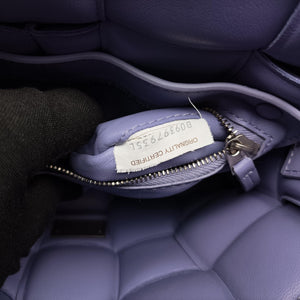 Pre-owned Bottega Veneta Padded Cassette Purple lambskin  shoulderbag | stylenewstar