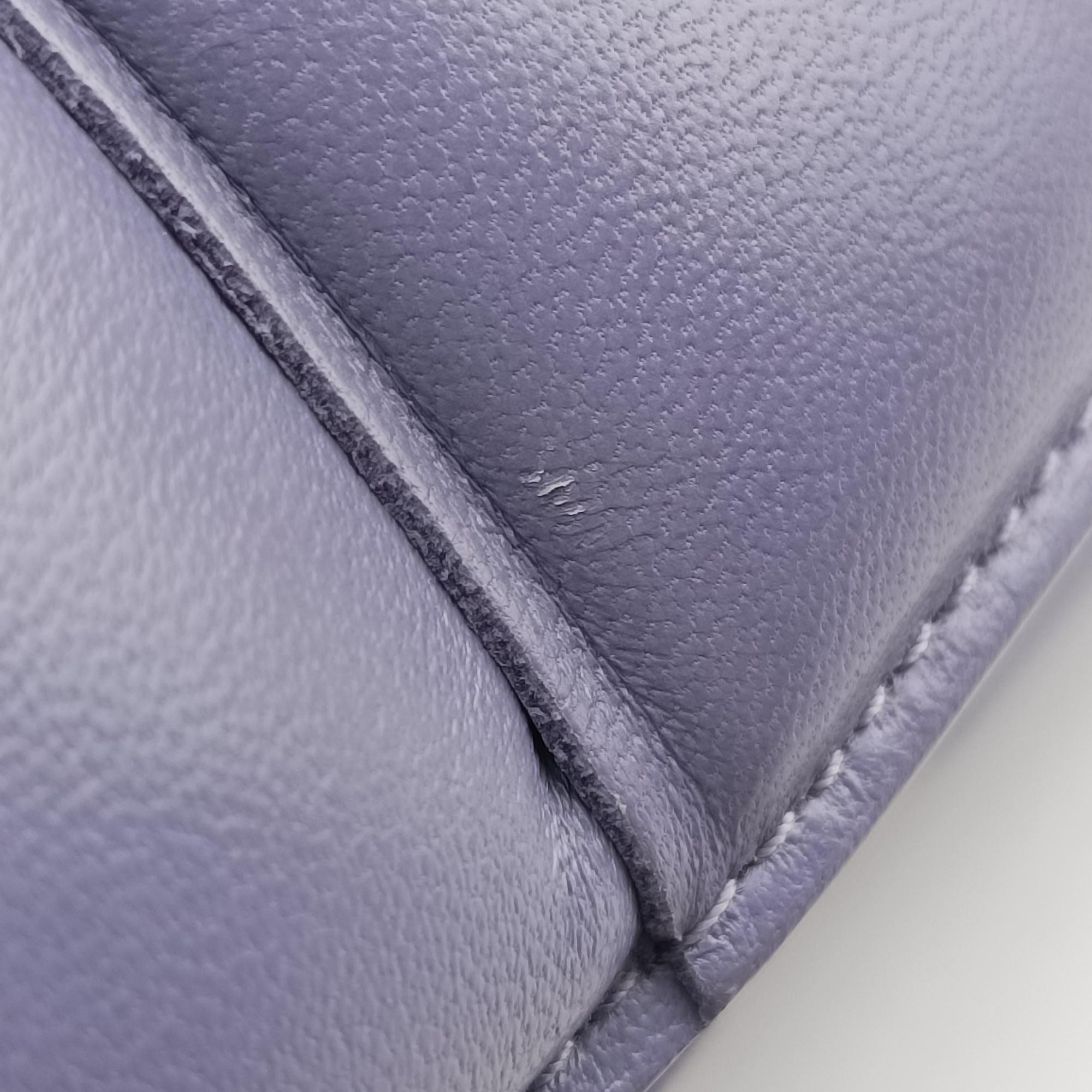 Pre-owned Bottega Veneta Padded Cassette Purple lambskin  shoulderbag | stylenewstar