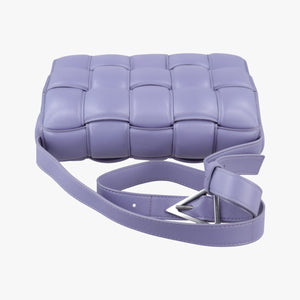 Pre-owned Bottega Veneta Padded Cassette Purple lambskin  shoulderbag | stylenewstar