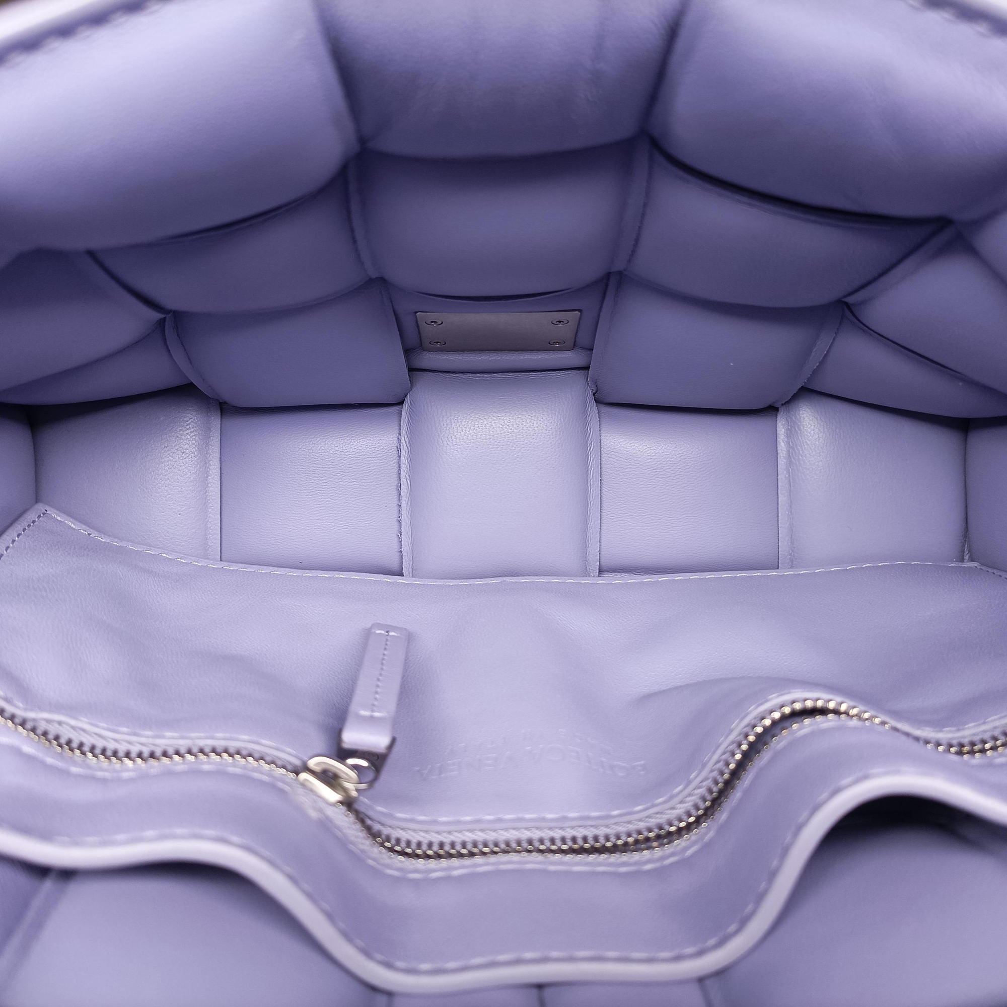 Pre-owned Bottega Veneta Padded Cassette Purple lambskin  shoulderbag | stylenewstar