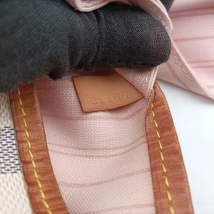 Pre-owned Louis Vuitton Neverfull Damier Azur×Rose Ballerine Damier Azur canvas N41050 handbag | stylenewstar