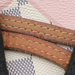 Pre-owned Louis Vuitton Neverfull Damier Azur×Rose Ballerine Damier Azur canvas N41050 handbag | stylenewstar