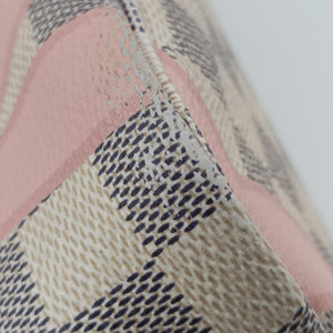 Pre-owned Louis Vuitton Neverfull Damier Azur×Rose Ballerine Damier Azur canvas N41050 handbag | stylenewstar