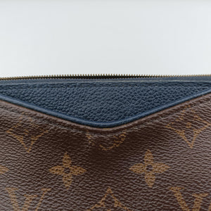 Vintage Louis Vuitton PALLAS Clutch brown×Marine Monogram Canvas×calf leather M41639 shoulderbag | stylenewstar