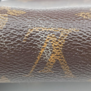 Vintage Louis Vuitton PALLAS Clutch brown×Marine Monogram Canvas×calf leather M41639 shoulderbag | stylenewstar