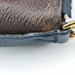 Vintage Louis Vuitton PALLAS Clutch brown×Marine Monogram Canvas×calf leather M41639 shoulderbag | stylenewstar